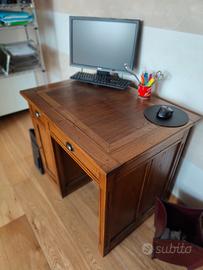 piccola scrivania scrittoio legno massello