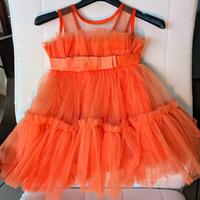 abito cerimonia arancio fuoco,18/24 mesi
