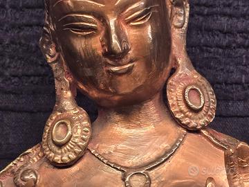 Antica Tara Verde in Bronzo e Rame - Nepal