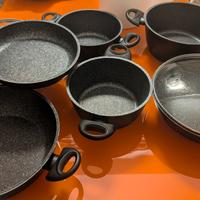batteria pentole barazzoni granitica 9 pezzi +1