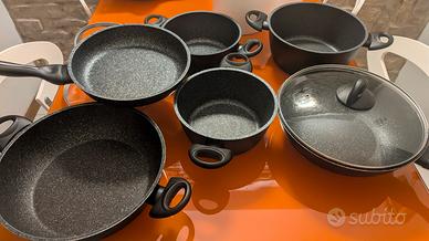 batteria pentole barazzoni granitica 9 pezzi +1