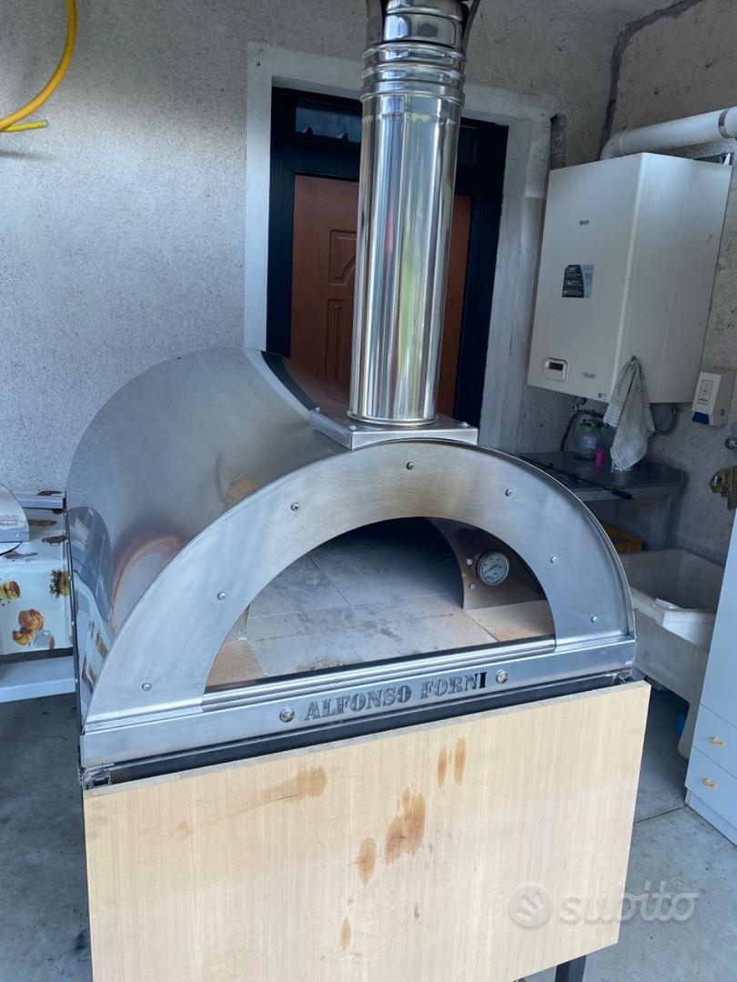 Forno a legna per pizza ALFONSO 6 PIZZE FULL OPTIONAL CON CARRELLO Alfonso  Forni