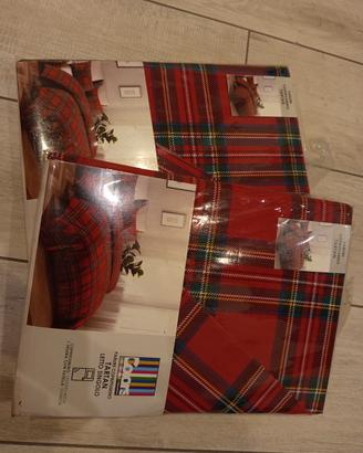 2 Set copripiumino tartan singolo