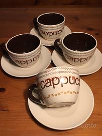 4 Tazzine  per cappuccino con piattino