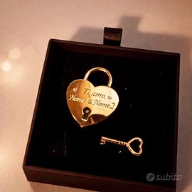 🔐❤️ Lucchetto a cuore personalizzato – idea roman