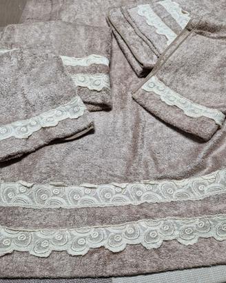 SET 5 PZ BAGNO 100% COTONE