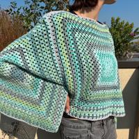 Mantella crochet fatta a mano