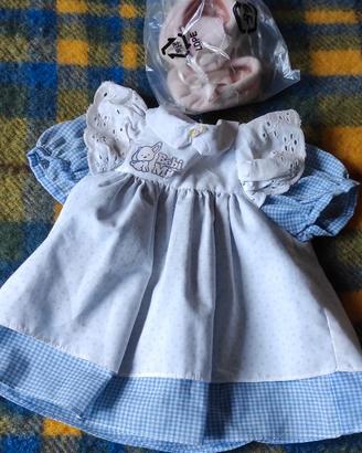 Abitino x bambola vintage baby mia +  scarpe