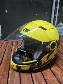 Casco Moto giallo flou