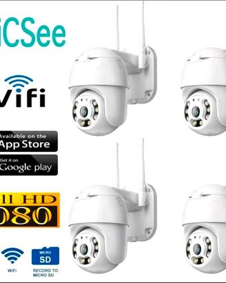 4X TELECAMERA TELECAMERE ESTERNA ICSEE CAM PTZ WIF