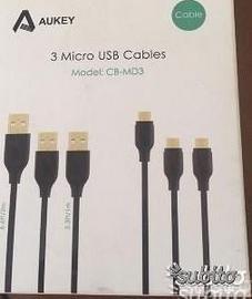 Confezione 3 cavi Micro- USB di varia lunghezza