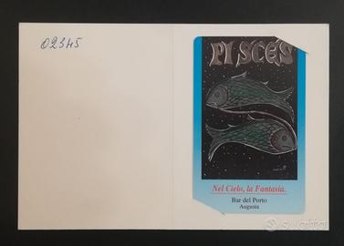 CARTA TELEFONICA PRIVATA SEGNO ZODIACALE PESCI