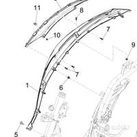 Fiancata DX Piaggio Medley 125 / 150 / 200 nero