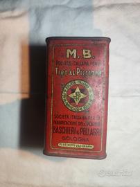 Scatola in latta polvere per tiro al piccione MB