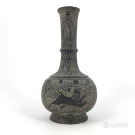 Vaso da museo inciso in pietra - India - 19 secolo