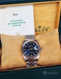 ROLEX DATEJUST 16234 BLU 2001 NO FORI SCAT E GAR