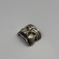 Maschera pulcinella miniatura argento vintage rara