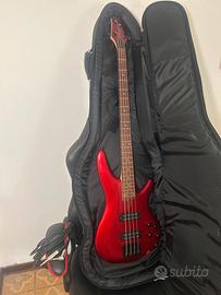 Basso Ibanez SR300EB Candy Apple+ jack+ custodia