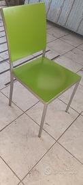 SEDIE VERDE LIME 4 SEDIE DI DESIGN