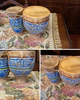 coppia di bonghi in ceramica artistica