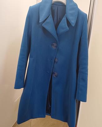Cappotto sartoriale spigato blu elettrico