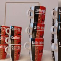 12 tazze caffè lungo e latte macchiato
