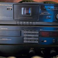 nakamici lettore CD + lettore cassette teak