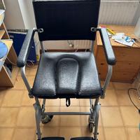 Sedia comoda WC per disabili con ruote