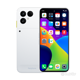 Fairphone 6 bianco, con /e/OS, nuovo e sigillato