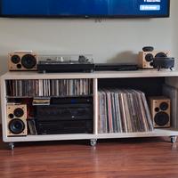 mobile stereo porta vinili sotto tv