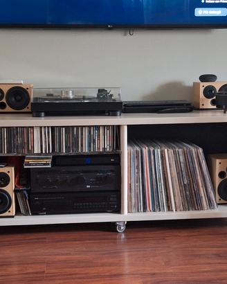 mobile stereo porta vinili sotto tv