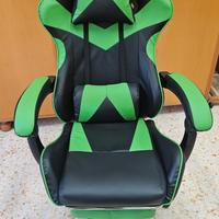 Sedia Gaming  NUOVA  Nero/Verde