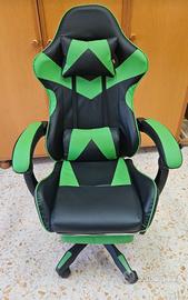 Sedia Gaming  NUOVA  Nero/Verde