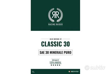 Olio cambio RR Classic 30 SAE 30 minerale puro con