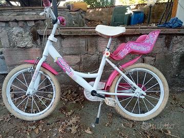 Bicicletta bimba Dino bikes bianco e rosa