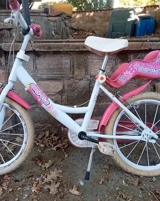 Bicicletta bimba Dino bikes bianco e rosa