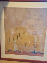 quadro stampa d'arte "paesaggio Veneto " con cor