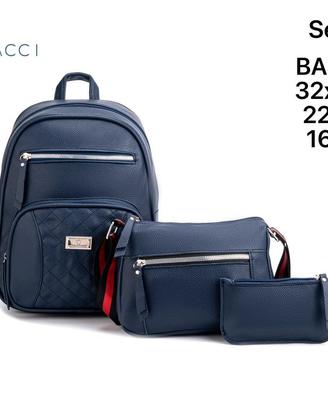 set zaino donna 3 pezzi Baci è Abbracci.