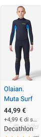 muta bambino 12 anni decathlon nuova