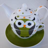 piccola teiera con tazza gufo Brandani