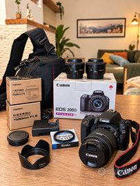 Canon EOS 200D + kit completo 