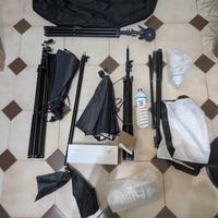 Super Kit fotografico con 4 Stativi e Lampade 