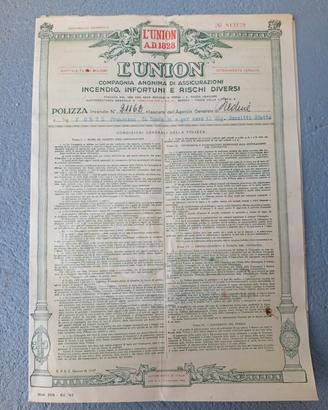 assicurazione Union 1943