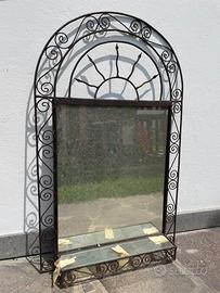 Specchio vintage in ferro, shabby