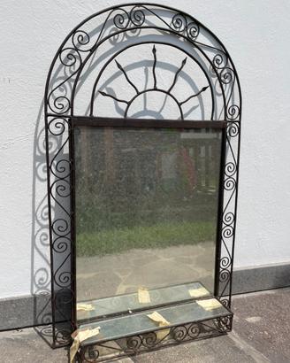 Specchio vintage in ferro, shabby