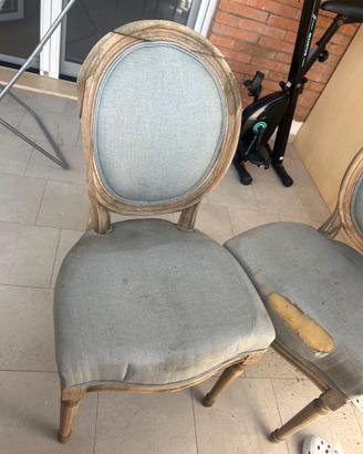 5 sedie stile Luigi XVI in legno – da restaurare