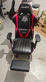 Sedia Gaming AutoFull Pro con Poggiapiedi 