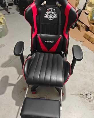 Sedia Gaming AutoFull Pro con Poggiapiedi 
