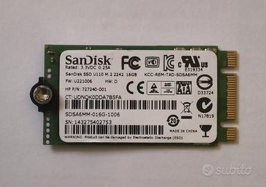 Memoria SSD SanDisk U110 M.2 2242 16GB SATA 6Gb/s.
