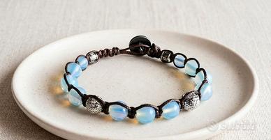 bracciale artigianale Quarzo Stile Shamballa 